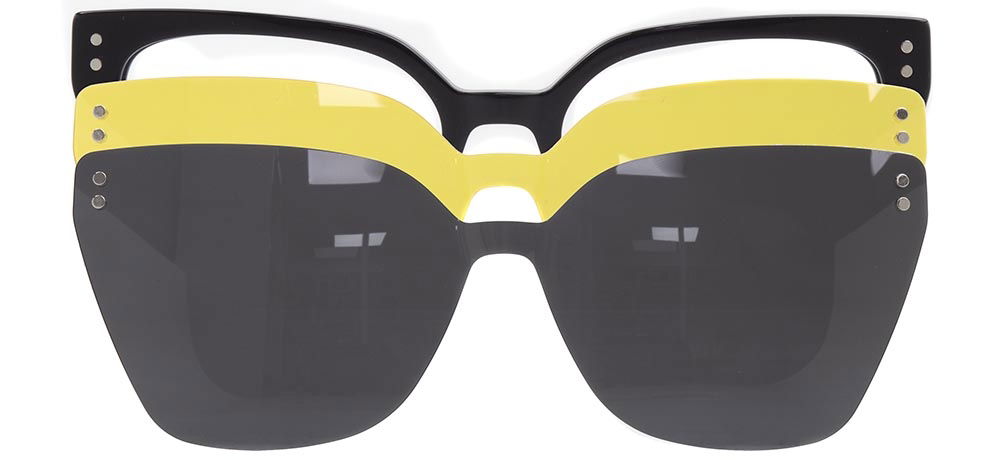 CARETTA CRTTA 7705-C.01 Clipon, Optik Genç Kadın Köşeli Çerçeveli Asetat - 1