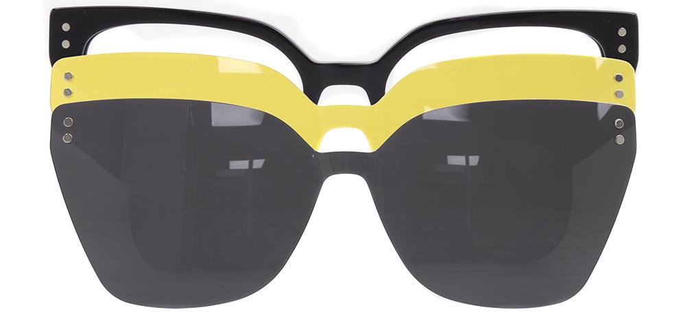 CARETTA CRTTA 7705-C.01 Clipon, Optik Genç Kadın Köşeli Çerçeveli Asetat - 1