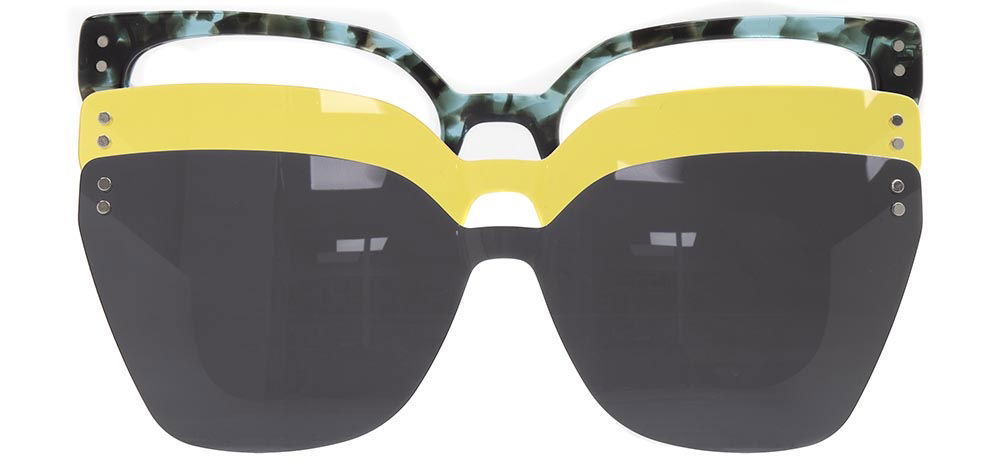 CARETTA CRTTA 7705-C.02 Clipon, Optik Genç Kadın Köşeli Çerçeveli Asetat - 1