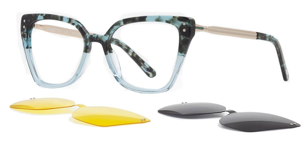 CARETTA CRTTA 7705-C.02 Clipon, Optik Genç Kadın Köşeli Çerçeveli Asetat - 2