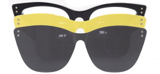 CARETTA CRTTA 7706-C.01 Clipon, Optik Genç Kadın Çekik Çerçeveli Asetat - CARETTA