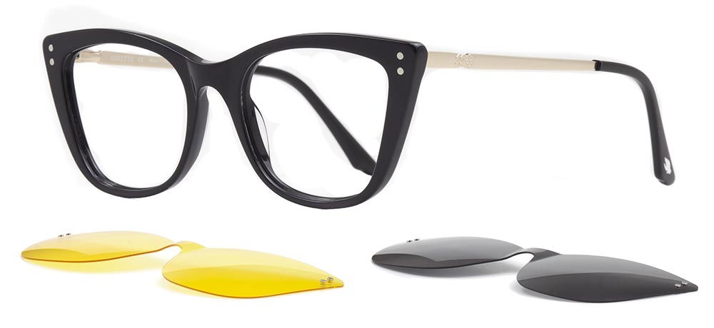 CARETTA CRTTA 7706-C.01 Clipon, Optik Genç Kadın Çekik Çerçeveli Asetat - 2