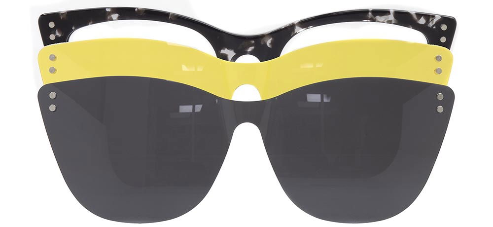 CARETTA CRTTA 7706-C.03 Clipon, Optik Genç Kadın Çekik Çerçeveli Asetat - 1