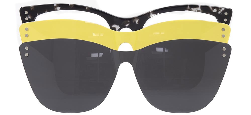 CARETTA CRTTA 7706-C.03 Clipon, Optik Genç Kadın Çekik Çerçeveli Asetat - 1
