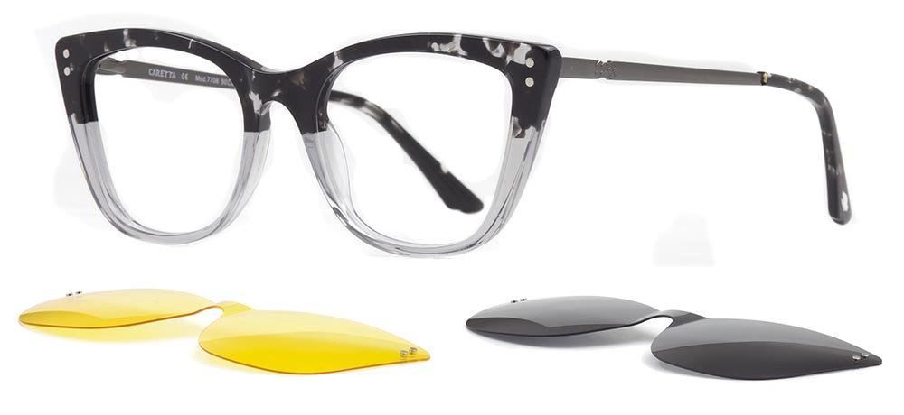 CARETTA CRTTA 7706-C.03 Clipon, Optik Genç Kadın Çekik Çerçeveli Asetat - 2