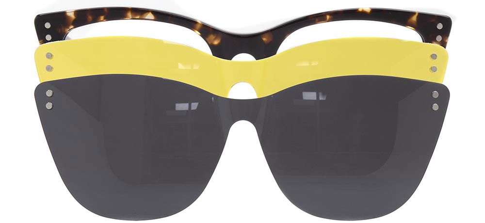 CARETTA CRTTA 7706-C.05 Clipon, Optik Genç Kadın Çekik Çerçeveli Asetat - 1