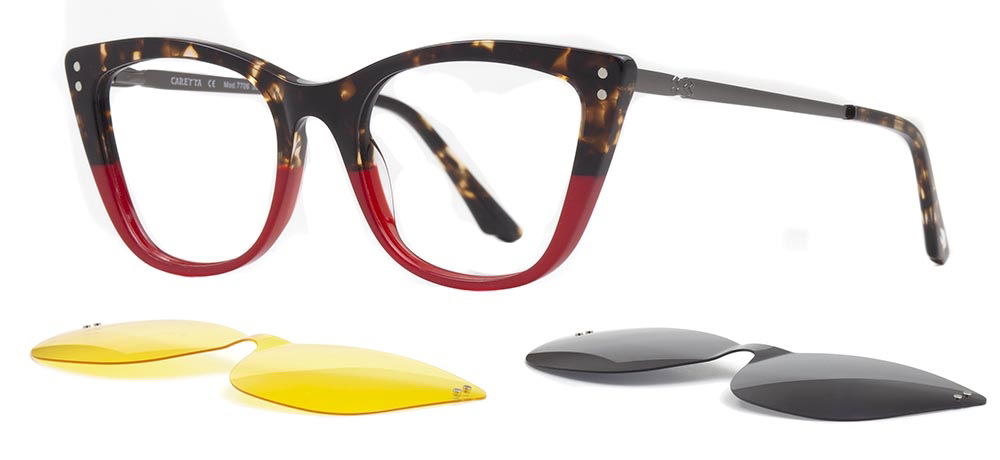 CARETTA CRTTA 7706-C.05 Clipon, Optik Genç Kadın Çekik Çerçeveli Asetat - 2