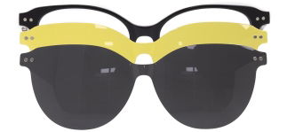 CARETTA CRTTA 7707-C.01 Clipon, Optik Genç Kadın Çekik Çerçeveli Asetat - CARETTA