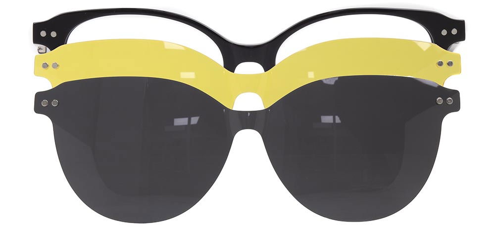 CARETTA CRTTA 7707-C.01 Clipon, Optik Genç Kadın Çekik Çerçeveli Asetat - 1