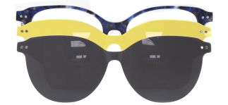 CARETTA CRTTA 7707-C.03 Clipon, Optik Genç Kadın Çekik Çerçeveli Asetat - CARETTA