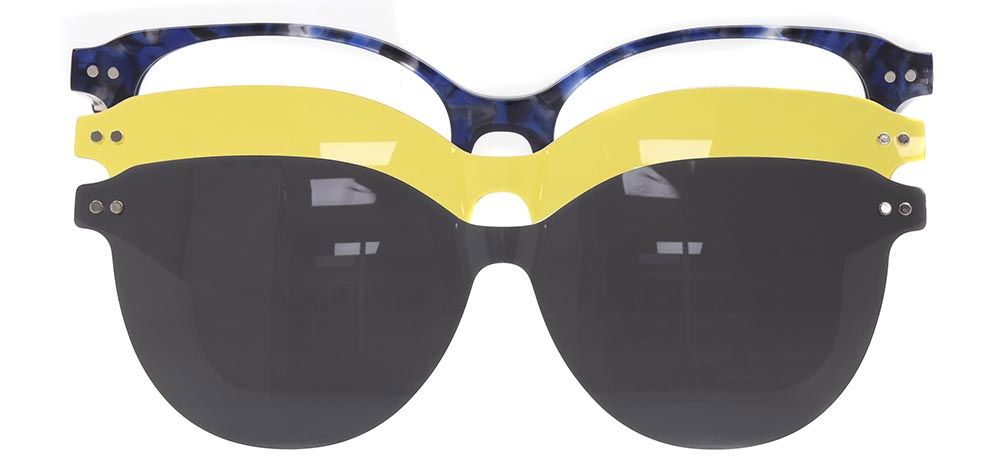 CARETTA CRTTA 7707-C.03 Clipon, Optik Genç Kadın Çekik Çerçeveli Asetat - 1