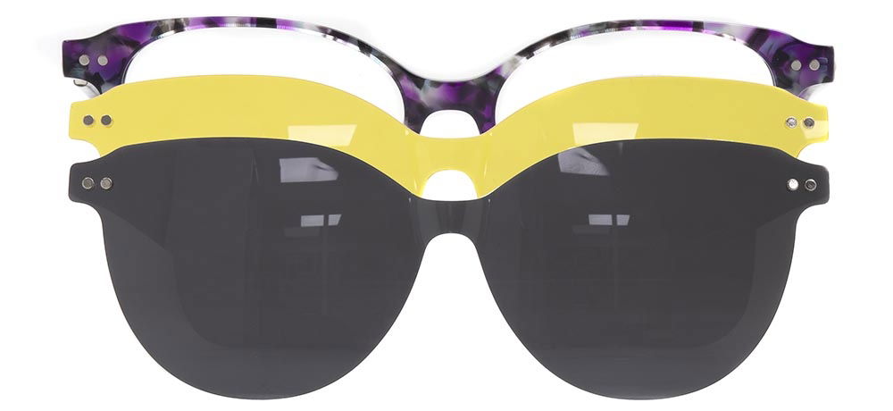 CARETTA CRTTA 7707-C.06 Clipon, Optik Genç Kadın Çekik Çerçeveli Asetat - 1