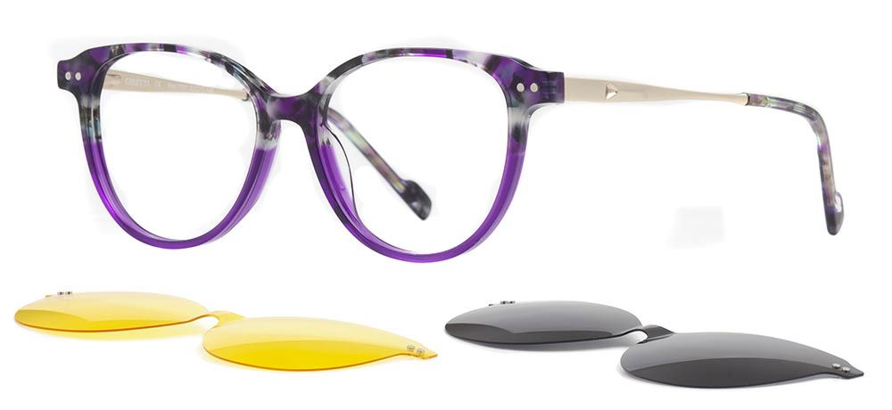 CARETTA CRTTA 7707-C.06 Clipon, Optik Genç Kadın Çekik Çerçeveli Asetat - 2