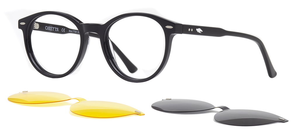 CARETTA CRTTA 7708-C.01 Clipon, Optik Genç Erkek,Kadın,Unisex Oval Çerçeveli Asetat - 2