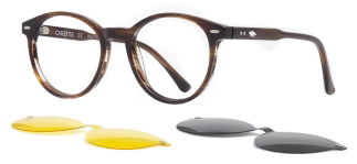 CARETTA CRTTA 7708-C.03 Clipon, Optik Genç Erkek,Kadın,Unisex Oval Çerçeveli Asetat - CARETTA (1)