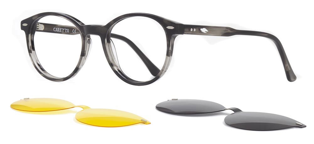 CARETTA CRTTA 7708-C.05 Clipon, Optik Genç Erkek,Kadın,Unisex Oval Çerçeveli Asetat - 2