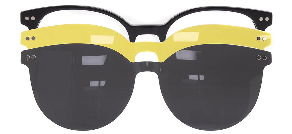 CARETTA CRTTA 7709-C.01 Clipon, Optik Genç Erkek,Kadın,Unisex Yuvarlak Çerçeveli Asetat - 1