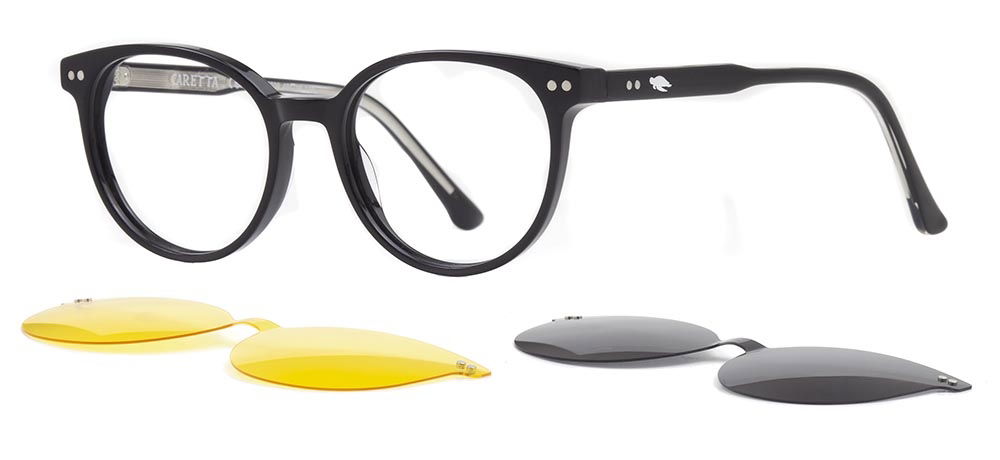 CARETTA CRTTA 7709-C.01 Clipon, Optik Genç Erkek,Kadın,Unisex Yuvarlak Çerçeveli Asetat - 2