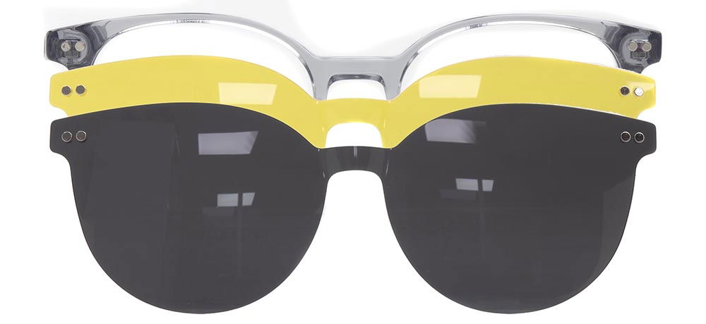 CARETTA CRTTA 7709-C.03 Clipon, Optik Genç Erkek,Kadın,Unisex Yuvarlak Çerçeveli Asetat - 1