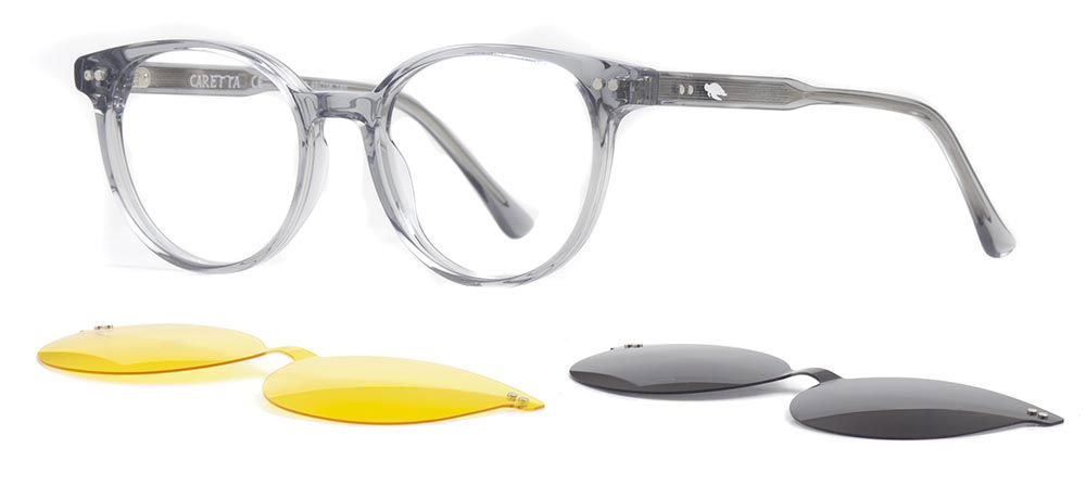 CARETTA CRTTA 7709-C.03 Clipon, Optik Genç Erkek,Kadın,Unisex Yuvarlak Çerçeveli Asetat - 2