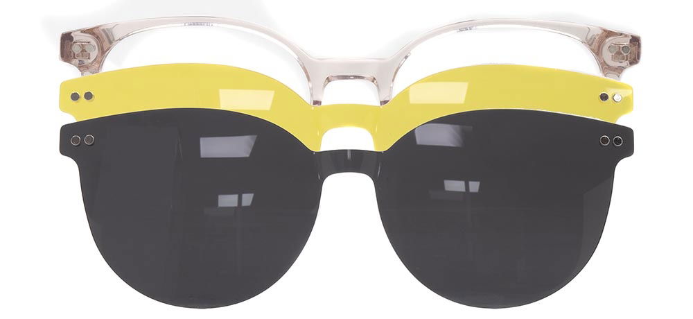 CARETTA CRTTA 7709-C.05 Clipon, Optik Genç Erkek,Kadın,Unisex Yuvarlak Çerçeveli Asetat - 1