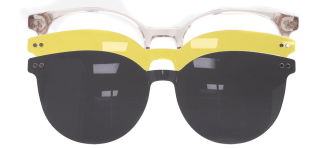 CARETTA CRTTA 7709-C.05 Clipon, Optik Genç Erkek,Kadın,Unisex Yuvarlak Çerçeveli Asetat 