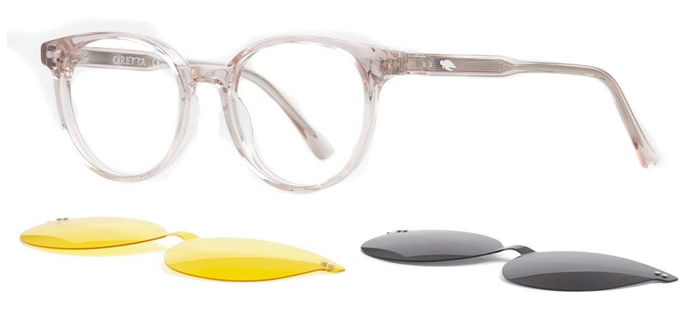 CARETTA CRTTA 7709-C.05 Clipon, Optik Genç Erkek,Kadın,Unisex Yuvarlak Çerçeveli Asetat - 2