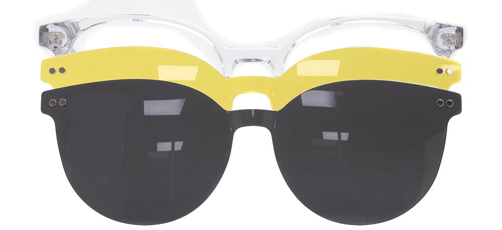 CARETTA CRTTA 7709-C.07 Clipon, Optik Genç Erkek,Kadın,Unisex Yuvarlak Çerçeveli Asetat - 1