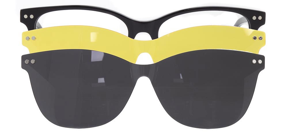 CARETTA CRTTA 7710-C.01 Clipon, Optik Genç Kadın Köşeli Çerçeveli Asetat - 1