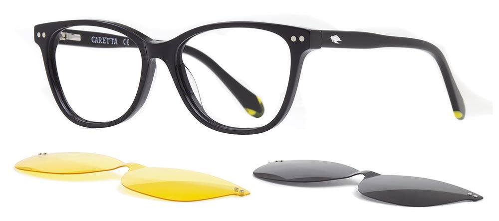 CARETTA CRTTA 7710-C.01 Clipon, Optik Genç Kadın Köşeli Çerçeveli Asetat - 2