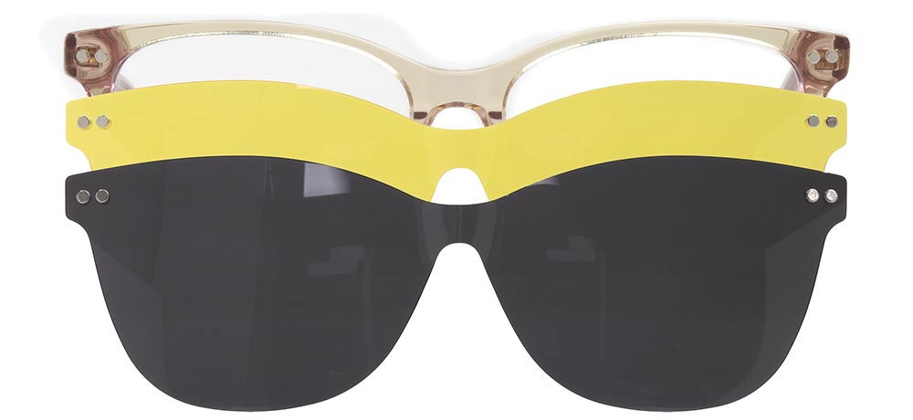 CARETTA CRTTA 7710-C.02 Clipon,Optik Genç Kadın Köşeli Çerçeveli Asetat - 1