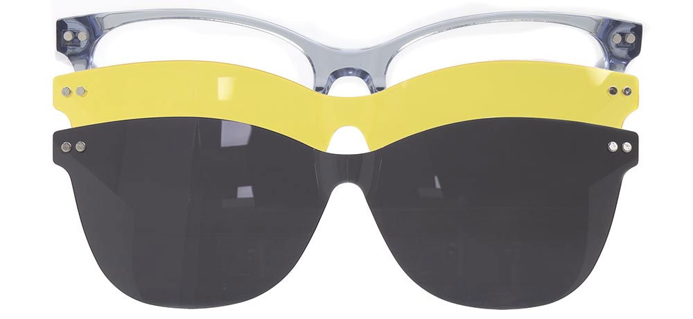 CARETTA CRTTA 7710-C.03 Clipon,Optik Genç Kadın Köşeli Çerçeveli Asetat - 1