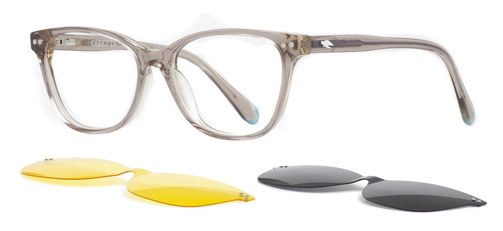 CARETTA CRTTA 7710-C.05 Clipon,Optik Genç Kadın Köşeli Çerçeveli Asetat - 2