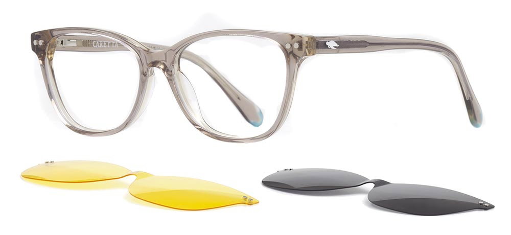 CARETTA CRTTA 7710-C.05 Clipon,Optik Genç Kadın Köşeli Çerçeveli Asetat - 2