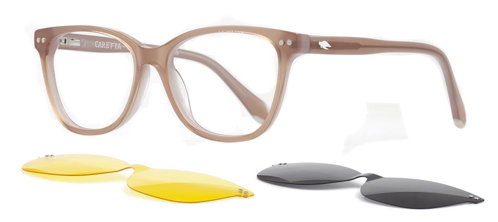 CARETTA CRTTA 7710-C.06 Clipon,Optik Genç Kadın Köşeli Çerçeveli Asetat - 2