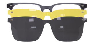 CARETTA CRTTA 7711-C.02 Clipon, Optik Genç Erkek Köşeli Çerçeveli Asetat - CARETTA