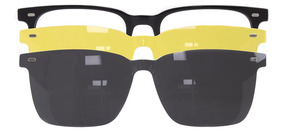 CARETTA CRTTA 7711-C.03 Clipon, Optik Genç Erkek Köşeli Çerçeveli Asetat - 1