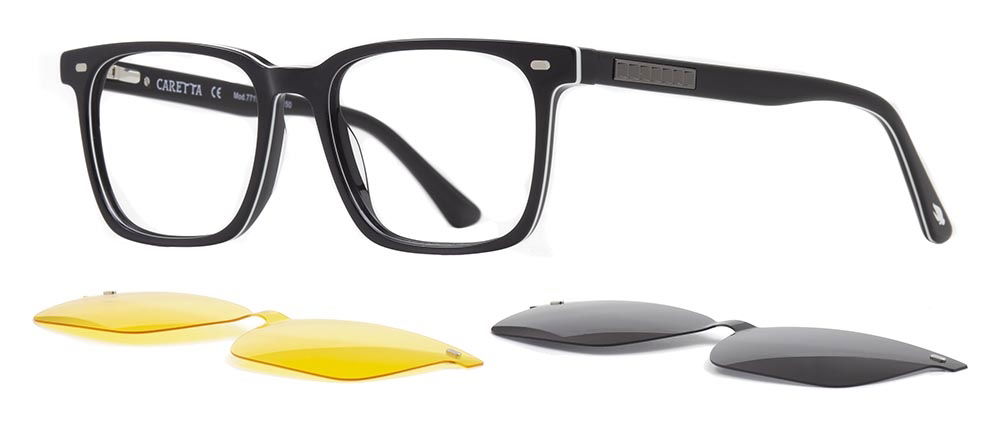 CARETTA CRTTA 7711-C.03 Clipon, Optik Genç Erkek Köşeli Çerçeveli Asetat - 2