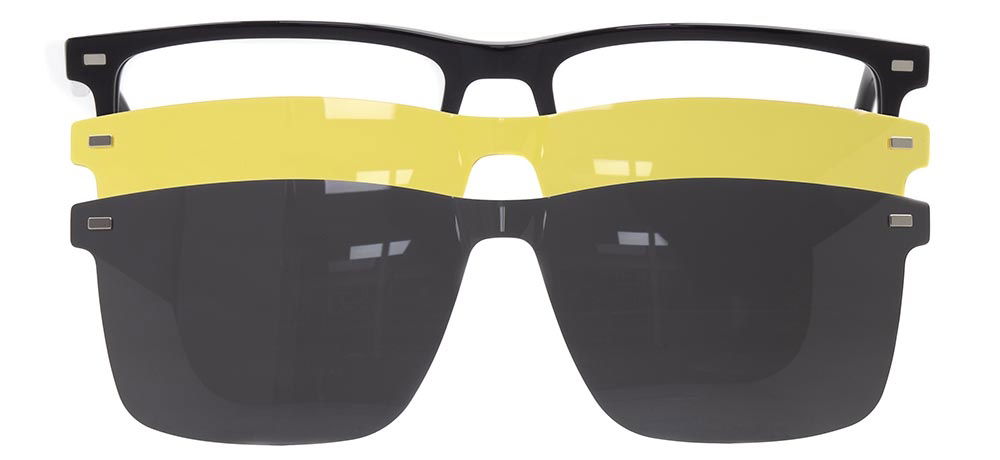 CARETTA CRTTA 7712-C.01 Clipon, Optik Genç,Yetişkin Erkek Köşeli Çerçeveli Asetat - 1