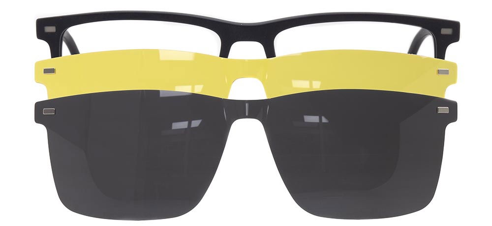 CARETTA CRTTA 7712-C.02 Clipon, Optik Genç,Yetişkin Erkek Köşeli Çerçeveli Asetat - 1