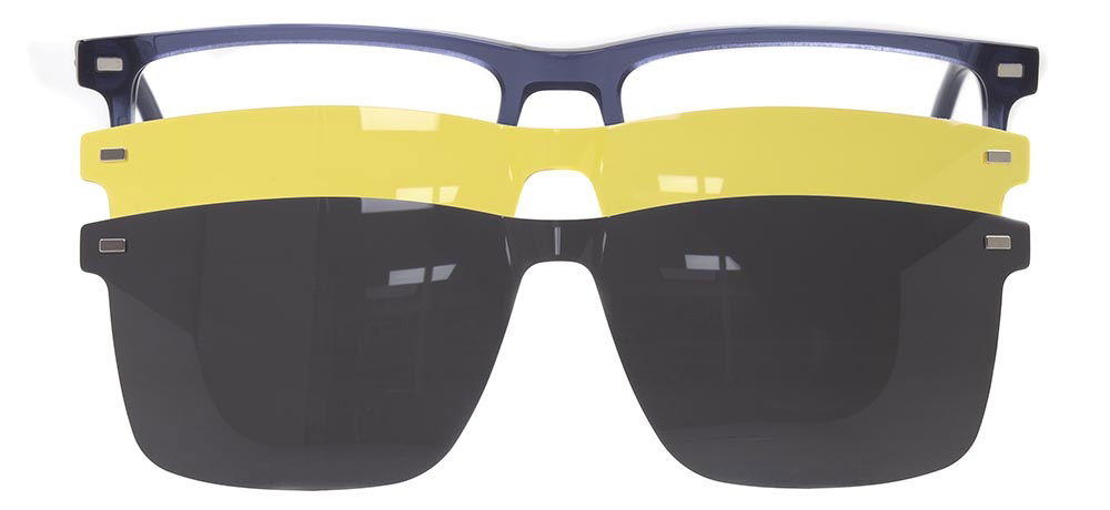 CARETTA CRTTA 7712-C.03 Clipon, Optik Genç,Yetişkin Erkek Köşeli Çerçeveli Asetat - 1