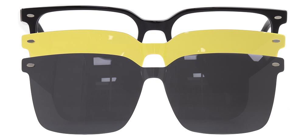 CARETTA CRTTA 7713-C.01 Clipon, Optik Genç,Yetişkin Erkek Köşeli Çerçeveli Asetat - 1