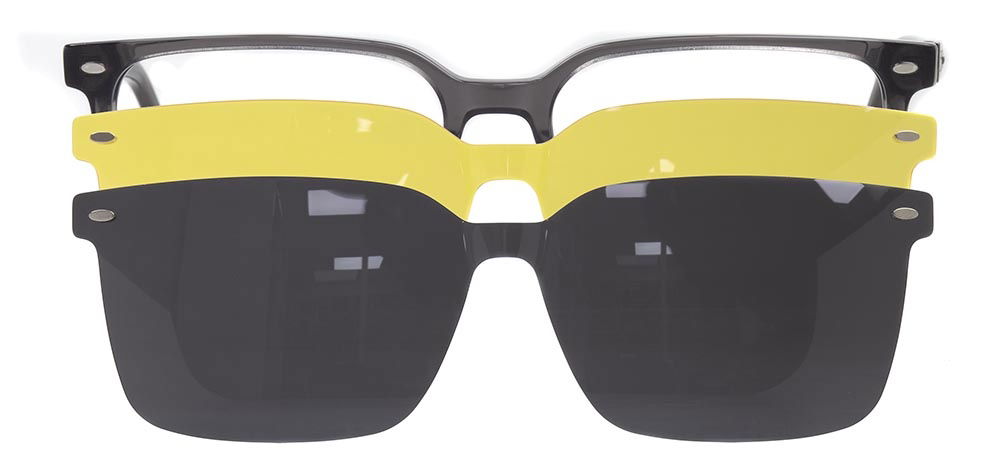 CARETTA CRTTA 7713-C.02 Clipon, Optik Genç,Yetişkin Erkek Köşeli Çerçeveli Asetat - 1