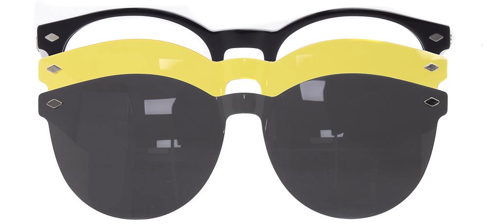 CARETTA CRTTA 7714-C.01 Clipon, Optik Genç Erkek,Kadın,Unisex Yuvarlak Çerçeveli Asetat - 1