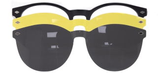 CARETTA CRTTA 7714-C.01 Clipon, Optik Genç Erkek,Kadın,Unisex Yuvarlak Çerçeveli Asetat - CARETTA