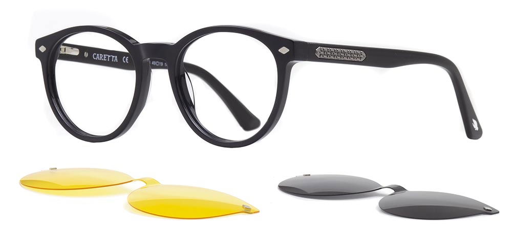 CARETTA CRTTA 7714-C.01 Clipon, Optik Genç Erkek,Kadın,Unisex Yuvarlak Çerçeveli Asetat - 2