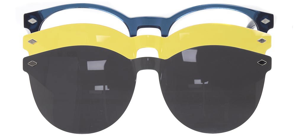 CARETTA CRTTA 7714-C.02 Clipon, Optik Genç Erkek,Kadın,Unisex Yuvarlak Çerçeveli Asetat - 1