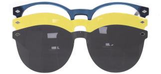 CARETTA CRTTA 7714-C.02 Clipon, Optik Genç Erkek,Kadın,Unisex Yuvarlak Çerçeveli Asetat - CARETTA