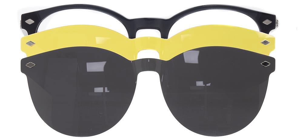 CARETTA CRTTA 7714-C.03 Clipon, Optik Genç Erkek,Kadın,Unisex Yuvarlak Çerçeveli Asetat - 1