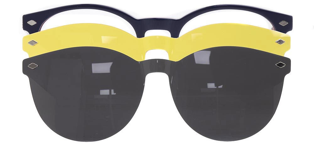 CARETTA CRTTA 7714-C.05 Clipon, Optik Genç Erkek,Kadın,Unisex Yuvarlak Çerçeveli Asetat - 1